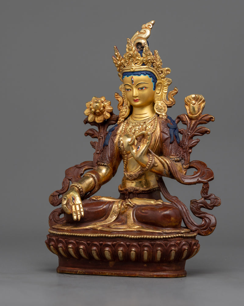 White Tara Sculpture | The Female Buddha of Longevity
