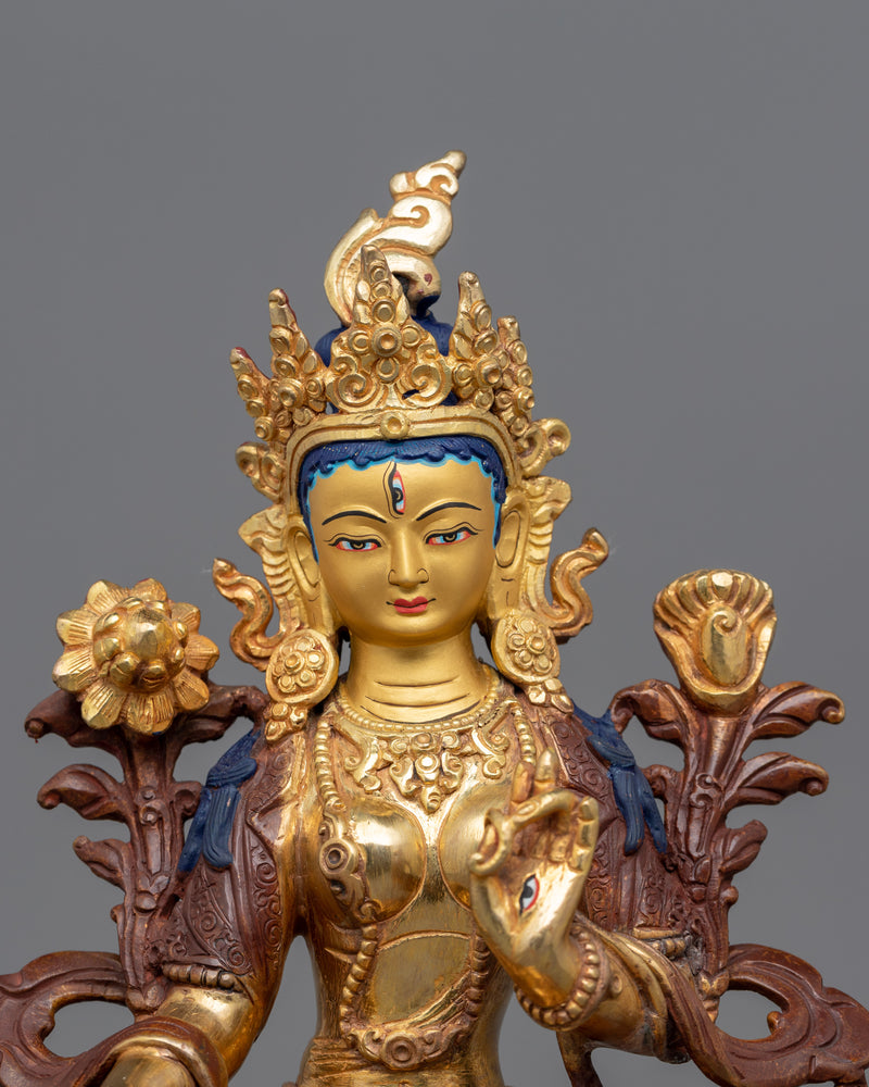 White Tara Sculpture | The Female Buddha of Longevity