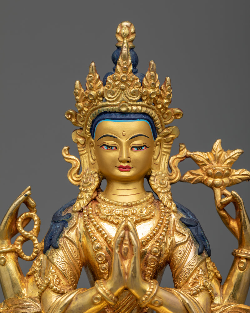 Chenrézik Statue | Four Armed Compassion of All Buddhas