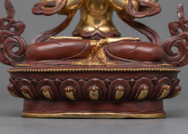 Chenrezig Buddha Sculpture | Hand-crafted in Traditional Nepali Art