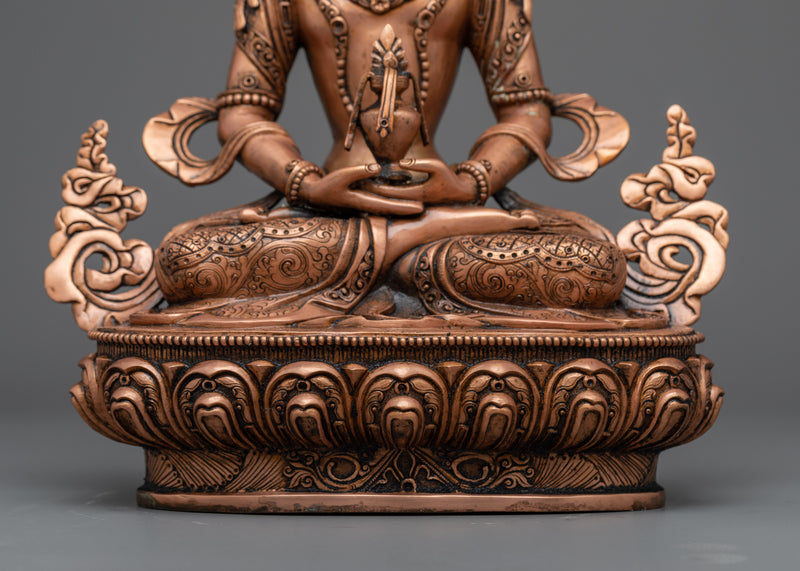 Longevity Amitayus Buddha Statue | Antique Finish Figurine