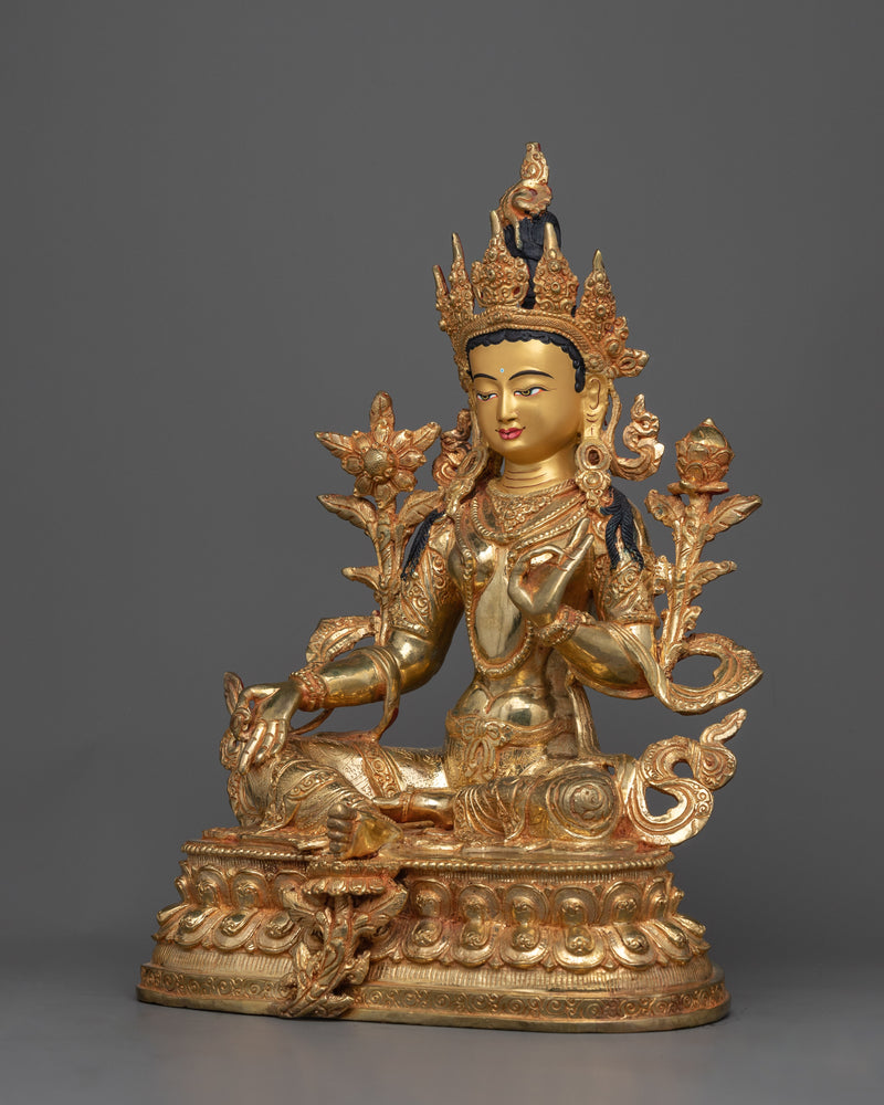 12.9 Inch Green Tara Statue | Mother of All Buddhas