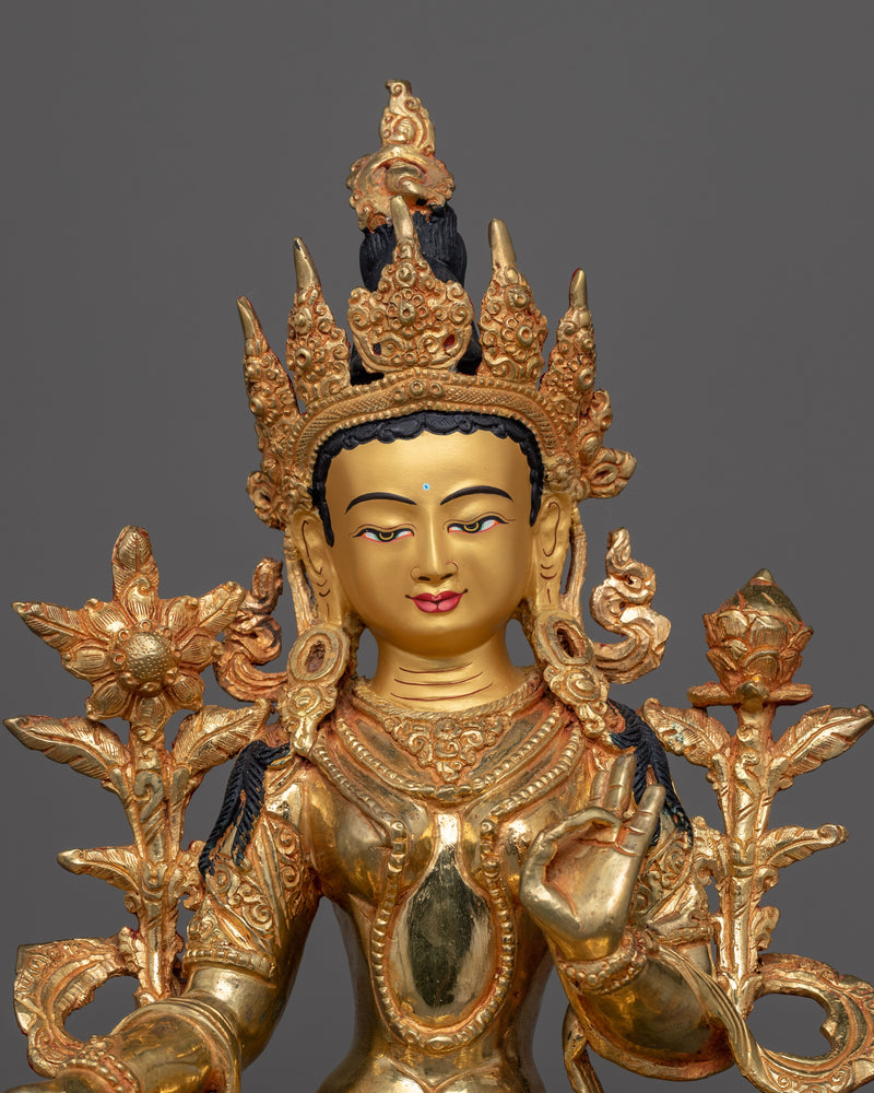 12.9 Inch Green Tara Statue | Mother of All Buddhas