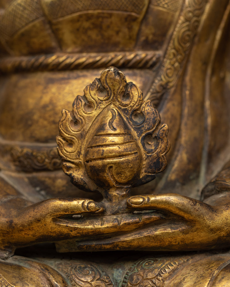 Gampopa Statue | Antique Finish Figure of A Tibetan Master