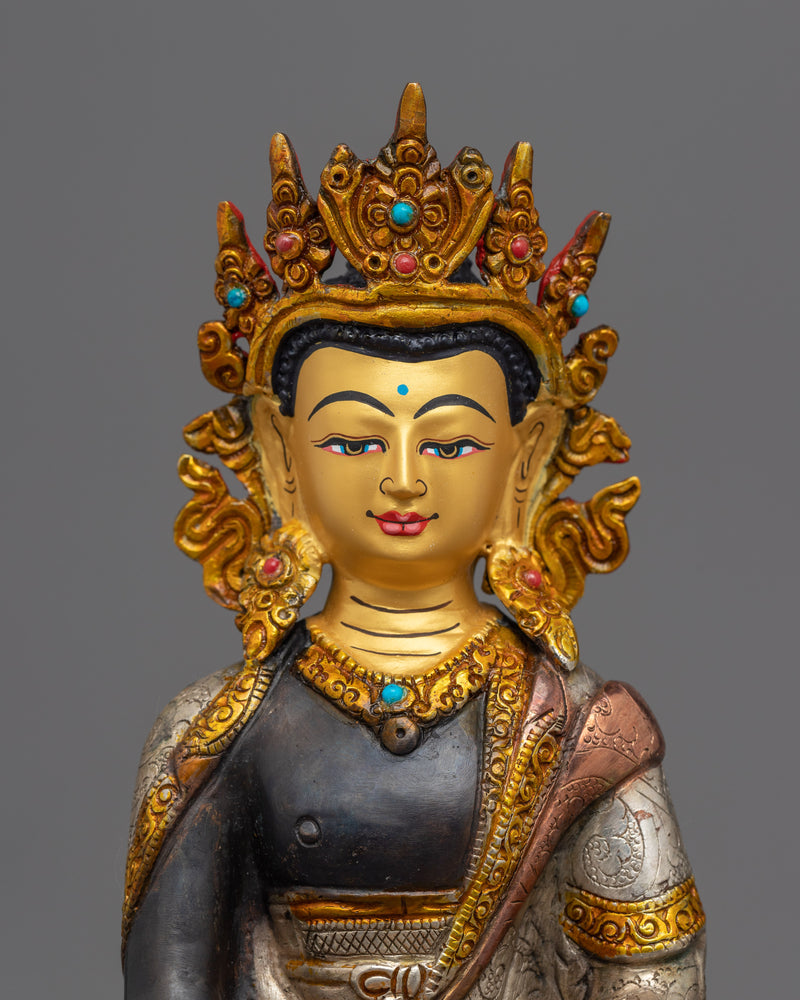 Shakyamuni Buddha Statue 9 Inch | Crowned Siddhartha Gautam