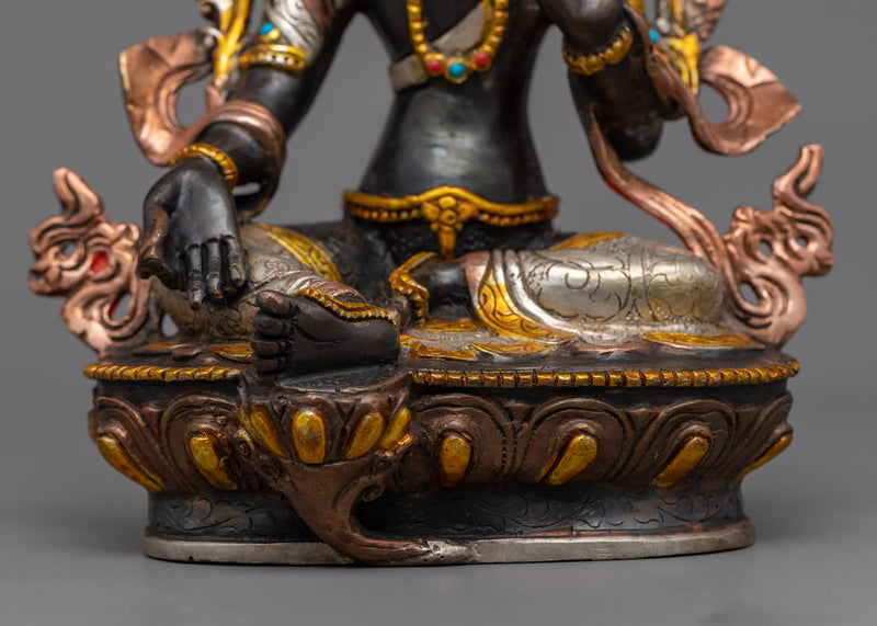 Green Tara Deity Figure | A Beacon of Serenity and Prosperity
