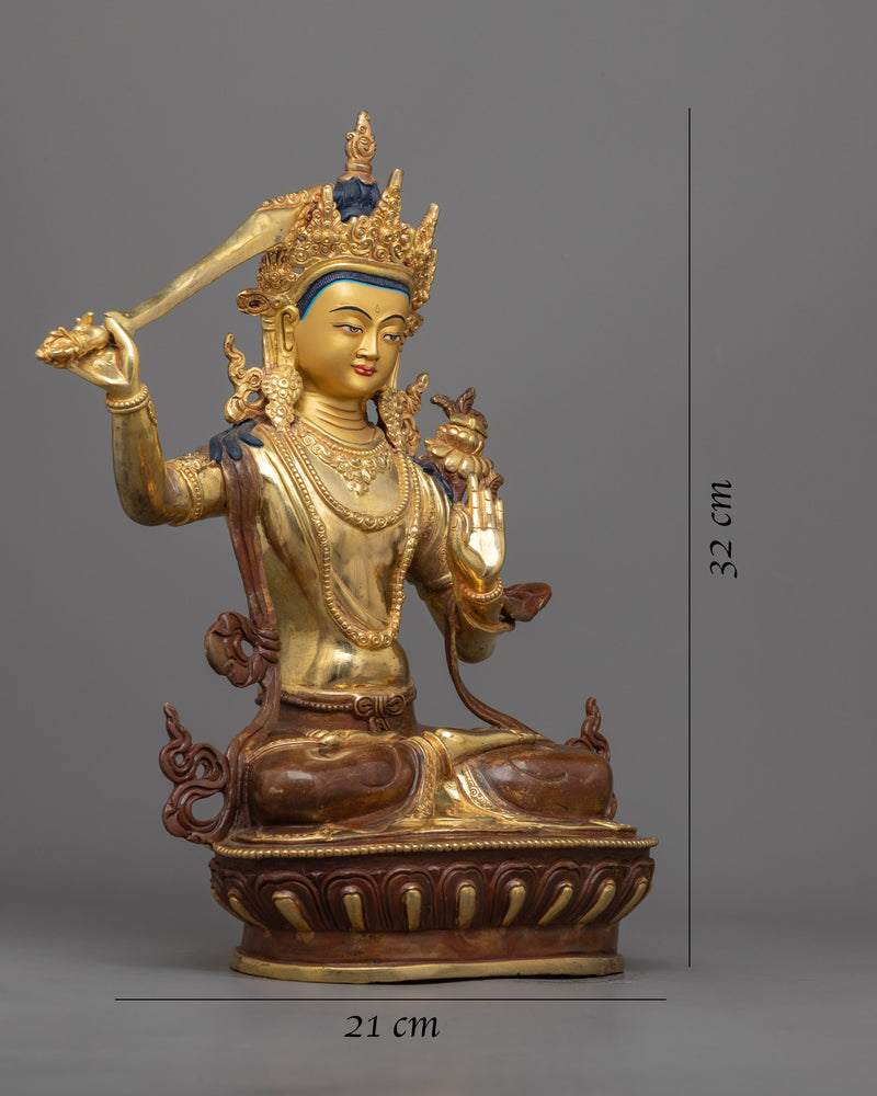 hand carved manjushree statue 