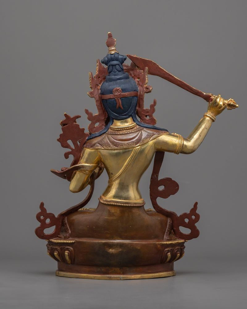 Hand-Carved Manjushree Statue | Unlock Wisdom with Lord Manjushri
