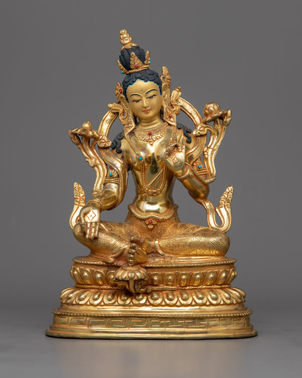 Mother Green Tara Goddess Statue 