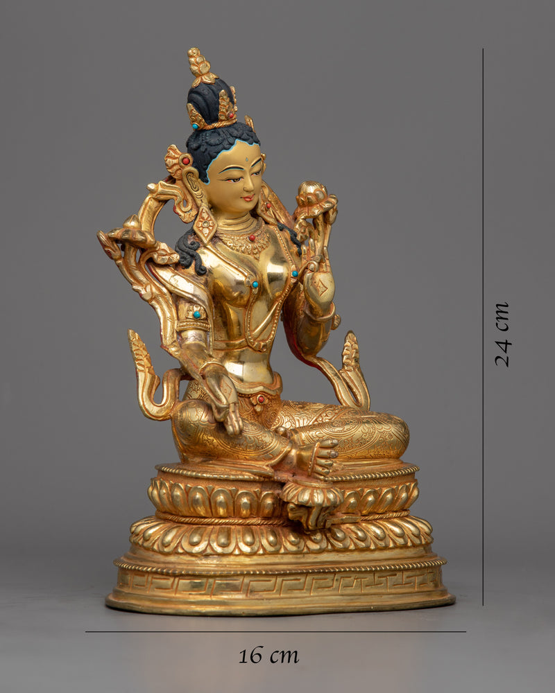 Mother Green Tara Goddess Statue 
