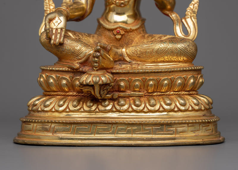 Mother Green Tara Goddess Statue | Handcrafted in Traditional Nepali Art