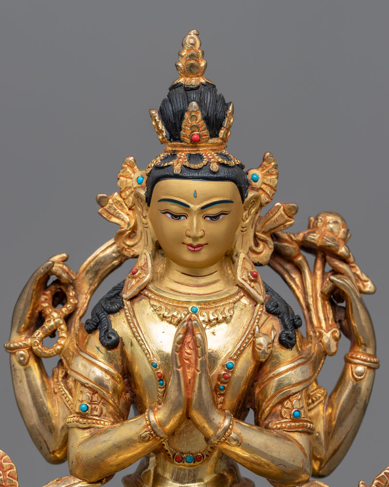 Chenrezig Compassionate Boddhisattva | Hand-Crafted by Skilled Nepali Artists