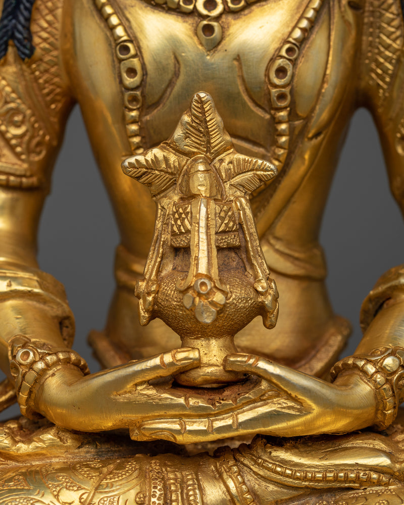 Gold Amitayus Buddha Statue | Hand-crafted in Traditional Nepali Art