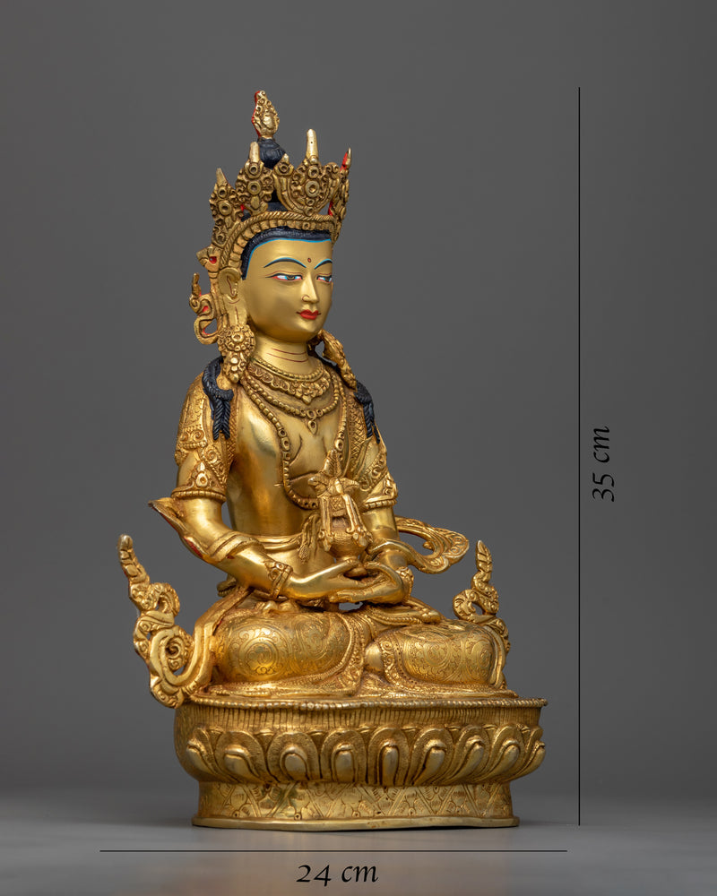 Gold Amitayus Buddha Statue