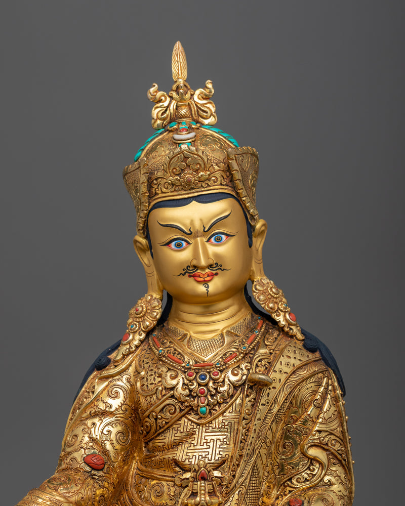 Expertly Handcrafted Guru Rinpoche Statue | Beautiful Figure of Padmasambhava