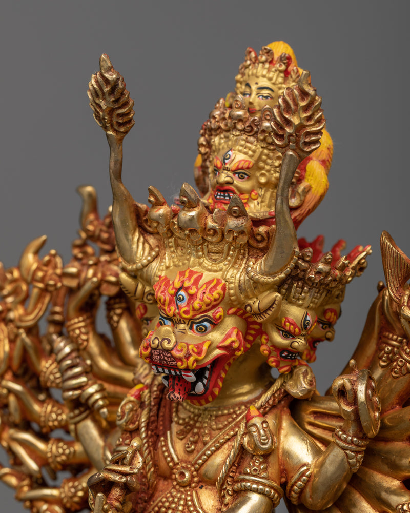 Yamantaka Wrathful Protector Statue | The Destroyer of the God of Death