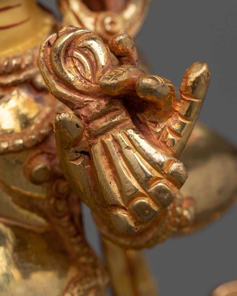 Vajrapani Gold Statue | The Protector and Guide of Gautama Buddha