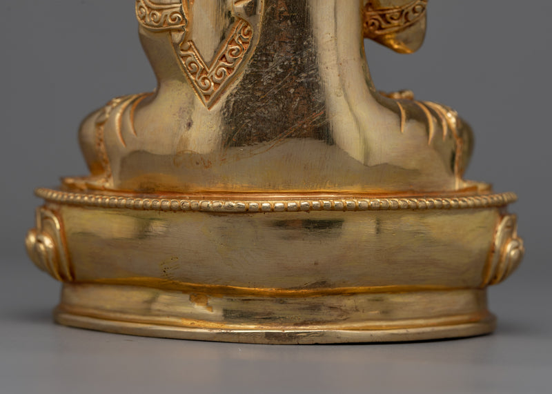 Amoghasiddhi Statue | Handmade 24k Gold Gilded Sculpture