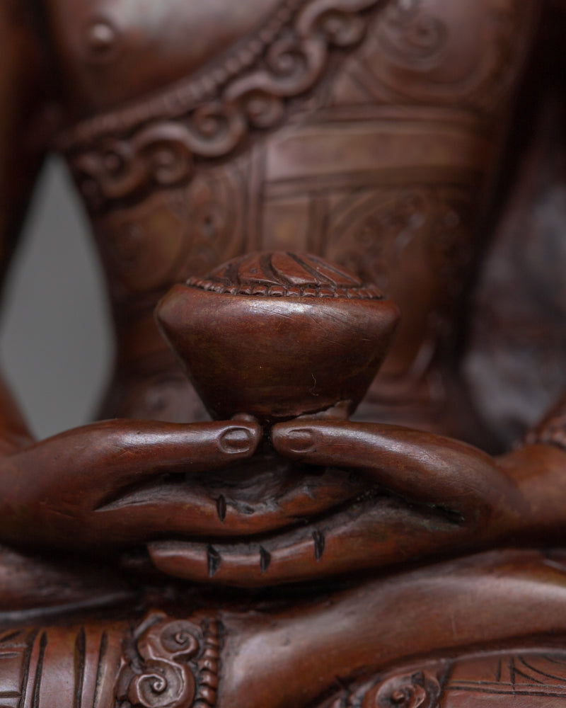 Small Amitabha Buddha Statue | Copper Body Artwork