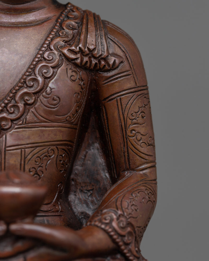 Small Amitabha Buddha Statue | Copper Body Artwork