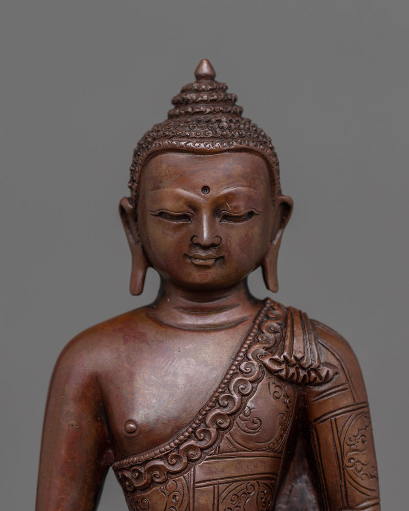 Small Amitabha Buddha Statue | Copper Body Artwork