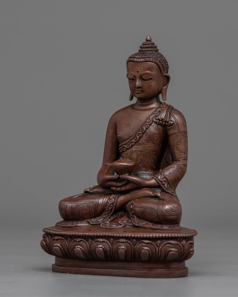 Small Amitabha Buddha Statue | Copper Body Artwork