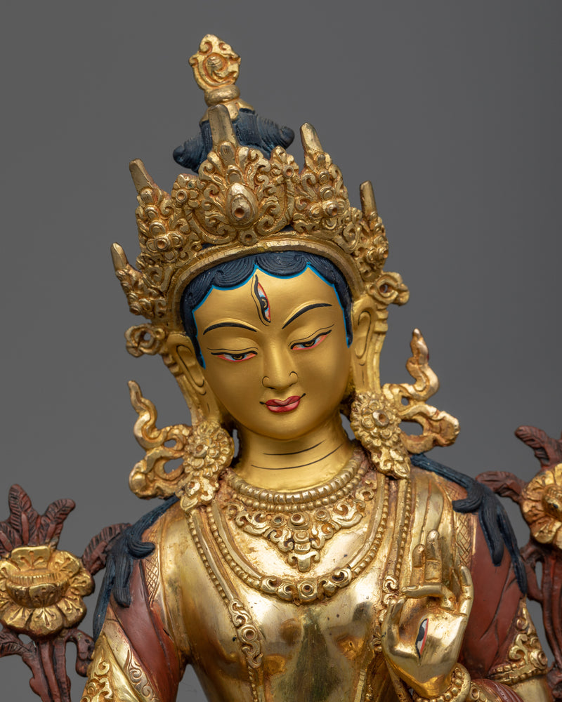 White Tara Long Life Statue | Female Enlightened Deity