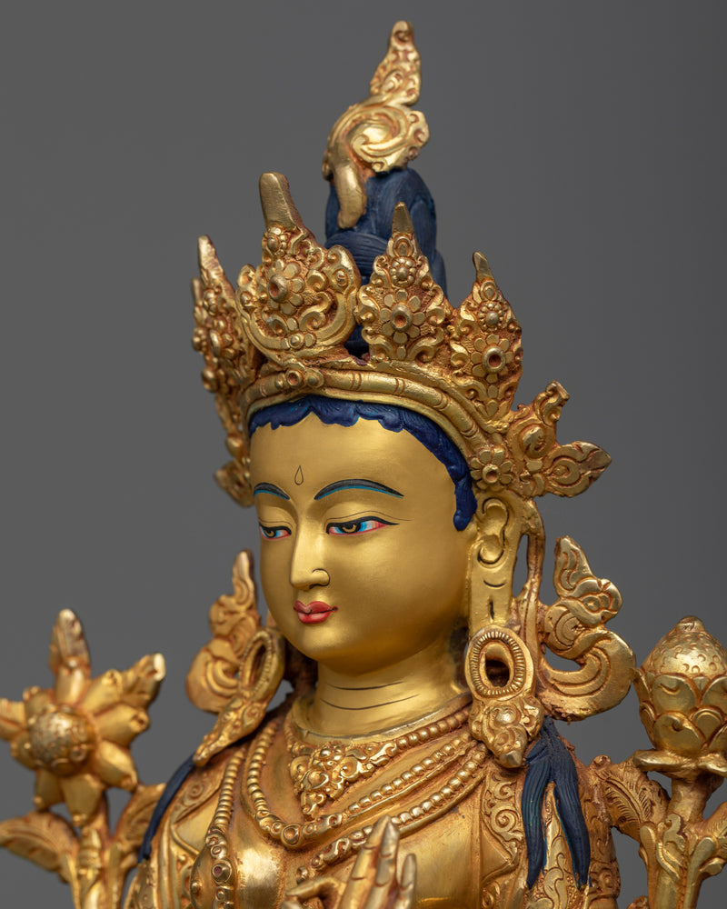 The Deity Green Tara Statue | Experience the Divine Embrace