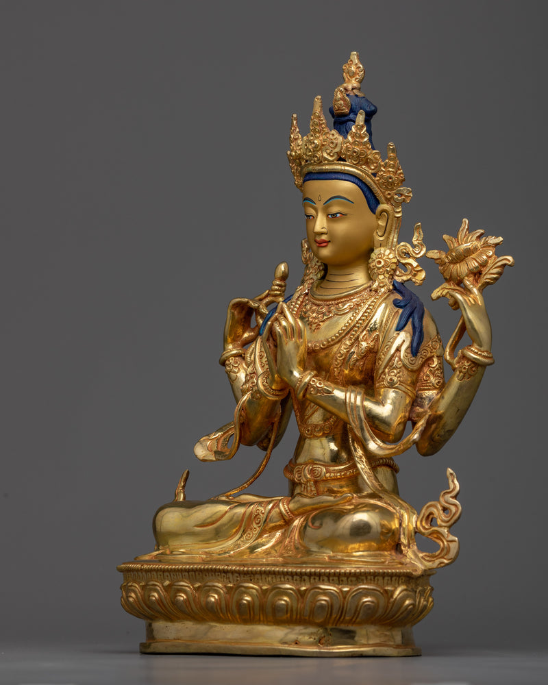 4-arms-chenrezig-buddha-sculpture