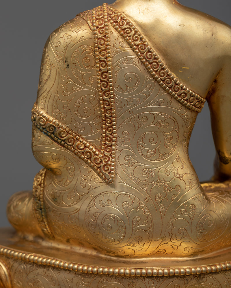 Embark on a Journey to the Land of the Medicine Buddha | 24k Gold Gilded Sculpture