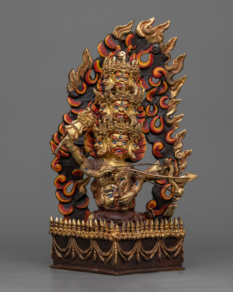 The Triad: Ekajati, Rahula, and Dorje Legpa Unveiled | Himalayan Buddhist Artwork
