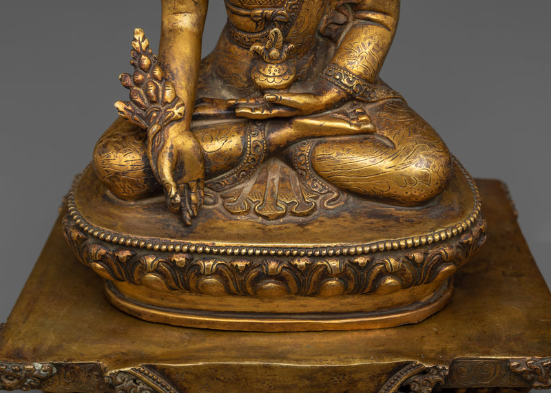 Antique Finish Medicine Buddha Statue | Healing Buddha in Buddhism