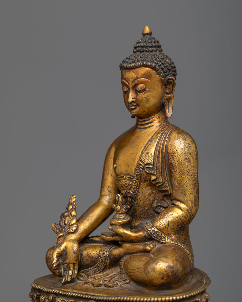 Antique Finish Medicine Buddha Statue | Healing Buddha in Buddhism