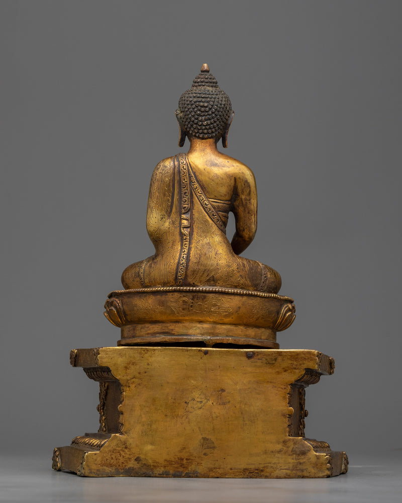 Amitabha Buddha Antique Finish Statue | Infinite Light Figure