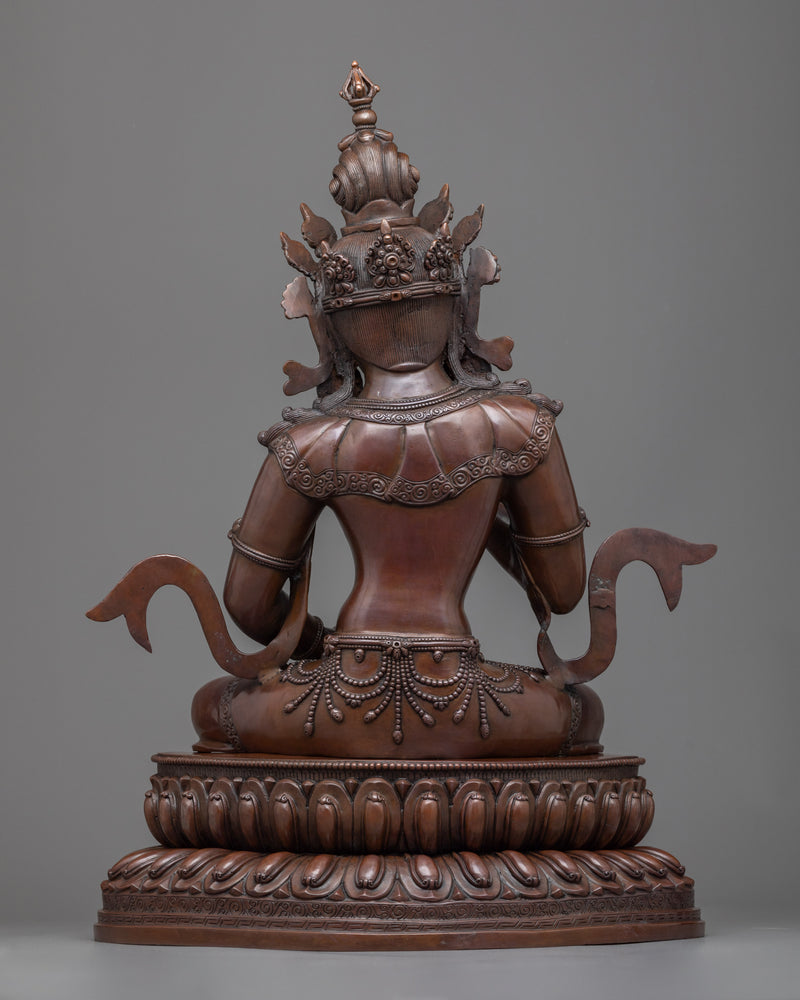 Vajrasattva 18.5 Inch Statue | Tibetan Dorje Sempa Copper Figurine