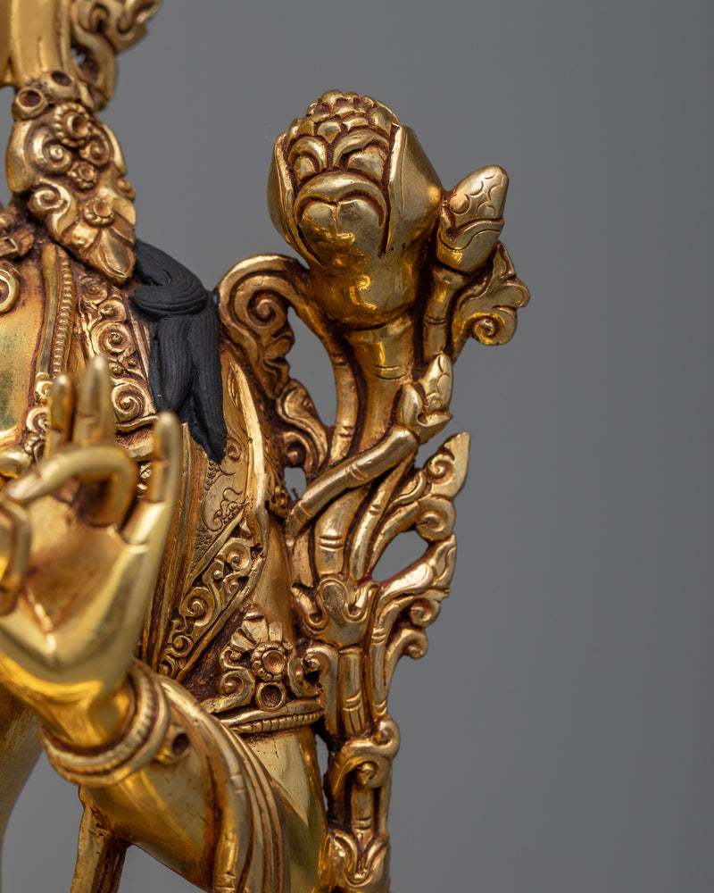 Premium Green Tara Statue | 10.6 Inches Female Enlightened Being