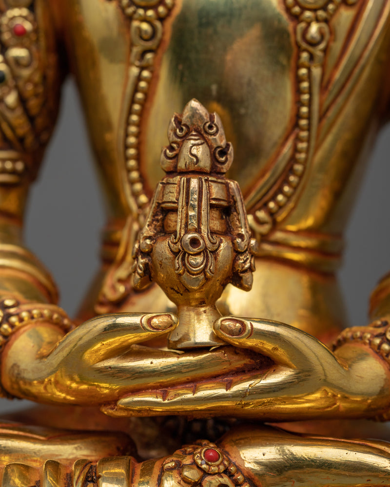 Amitayus 11 Inches Statue | Handmade by Skilled Nepali Artists