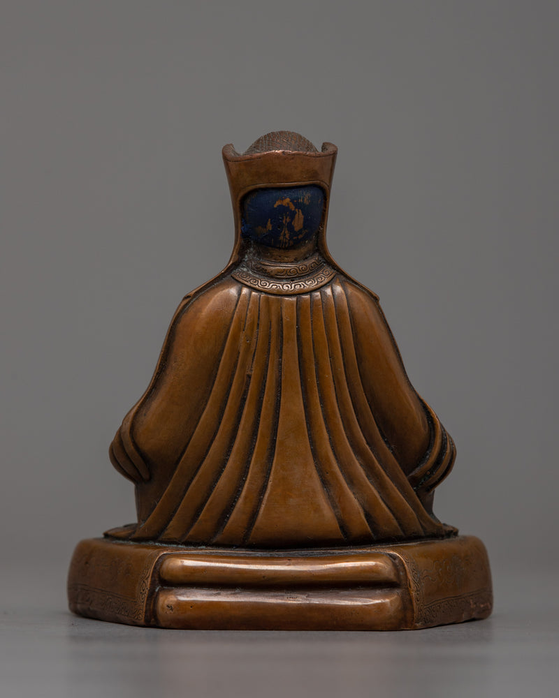 Oxidized Copper Small Gampopa Statue | Beacon of Buddhist Teachings