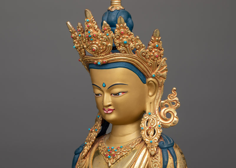 Amitayus Buddha Golden Statue | 19.6 Inch Figure Buddha of Pure Land Buddhism.