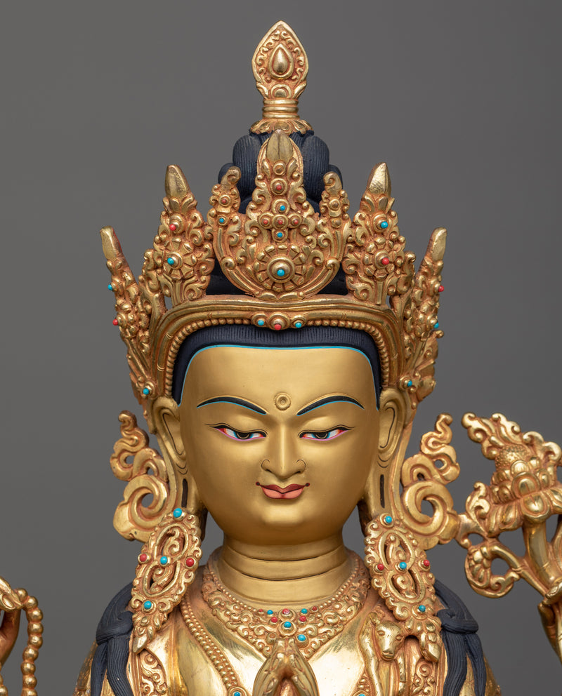 Chenrezig Compassionate Bodhisattva Statue | Handmade in Nepal