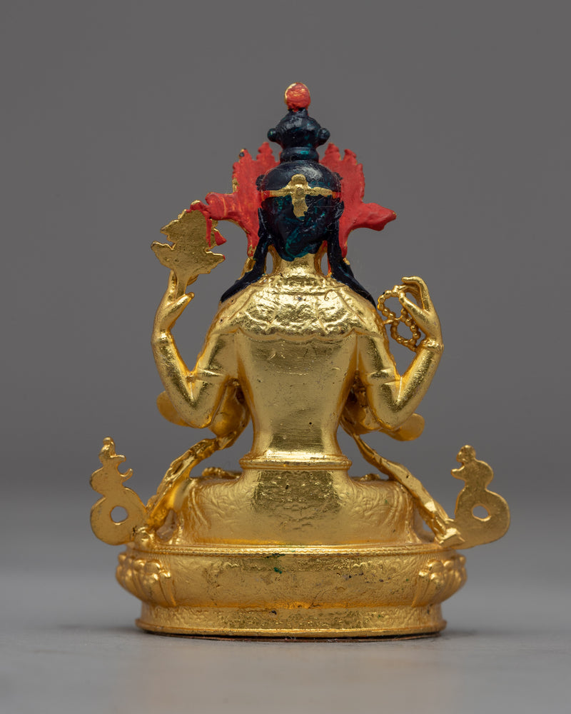 Tiny Chenrezig Statue | A Petite Beacon of Compassion and Love