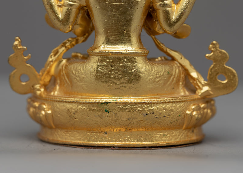 Tiny Chenrezig Statue | A Petite Beacon of Compassion and Love
