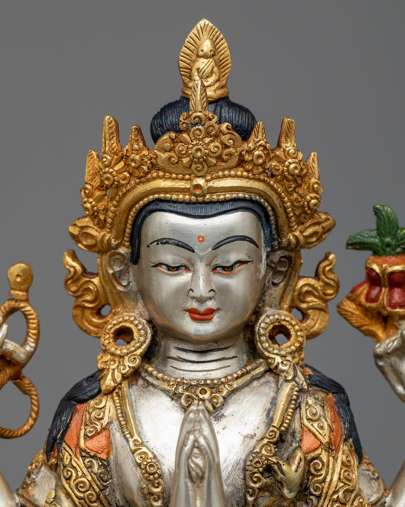 Avalokitesvara Statue | Handmade Sculpture of Tibetan Chenrezig