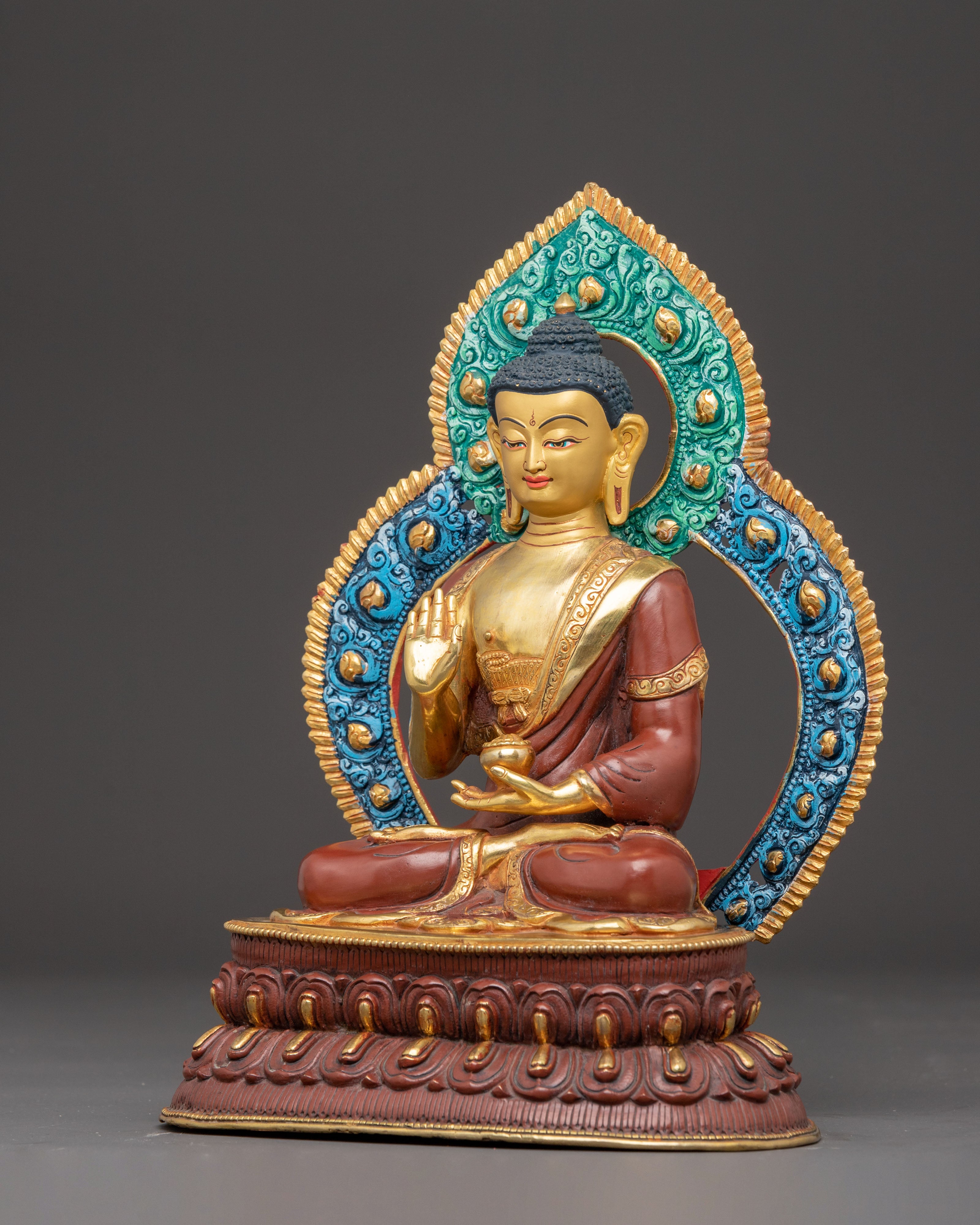 Handmade Amoghasiddhi Artwork | Symbol of Boundless Wisdom