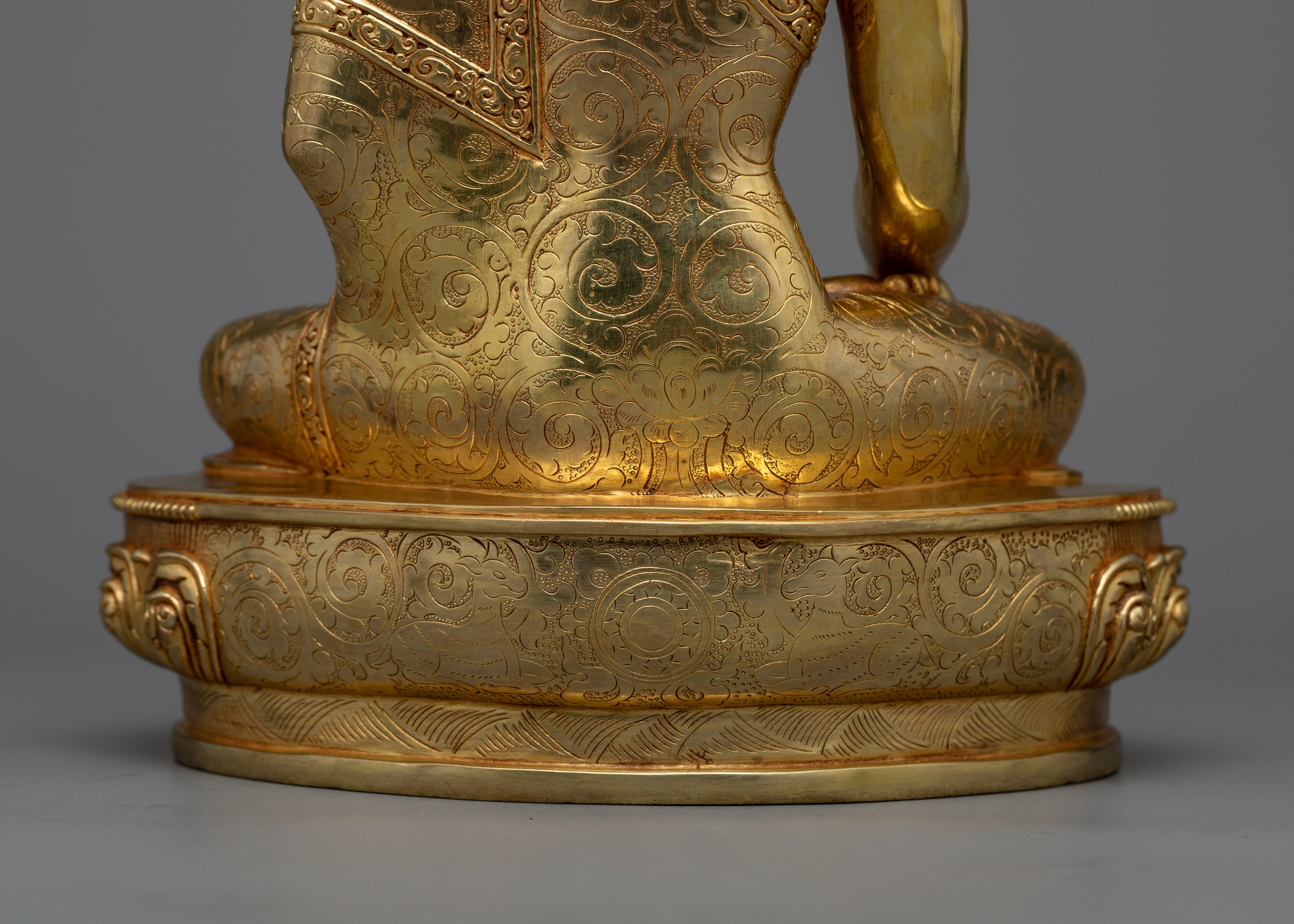 11 Inch Shakyamuni Buddha Statue | 24k Gold Plated Statue