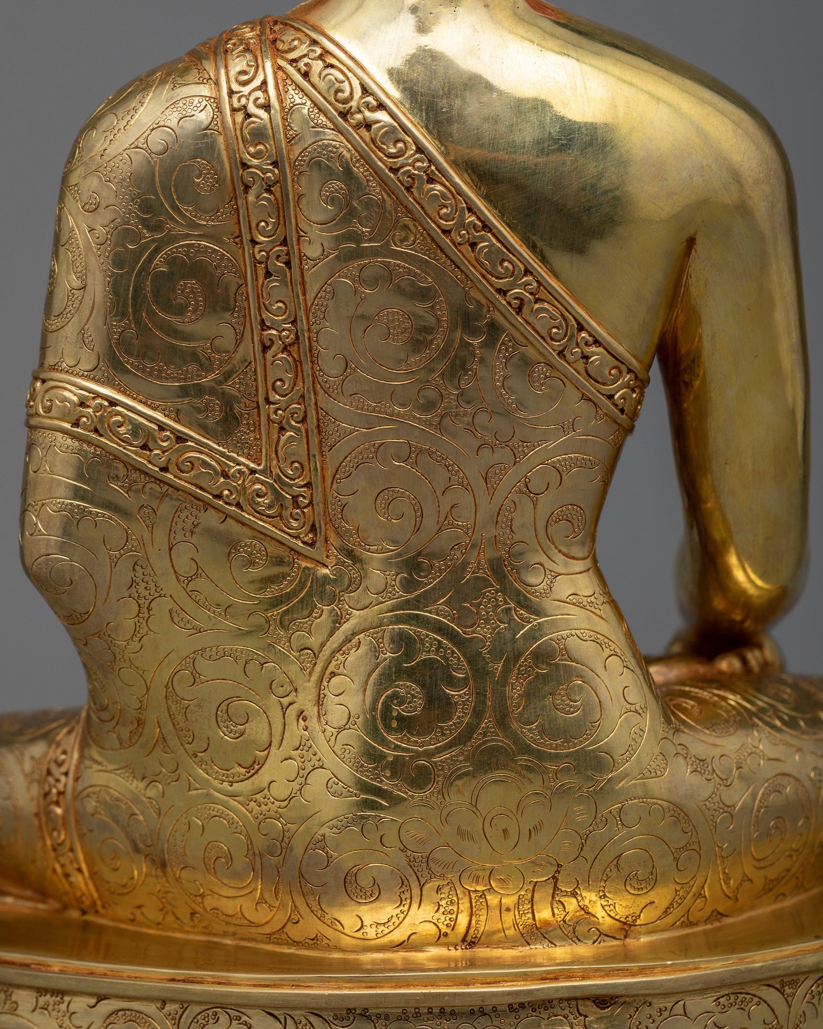 11 Inch Shakyamuni Buddha Statue | 24k Gold Plated Statue