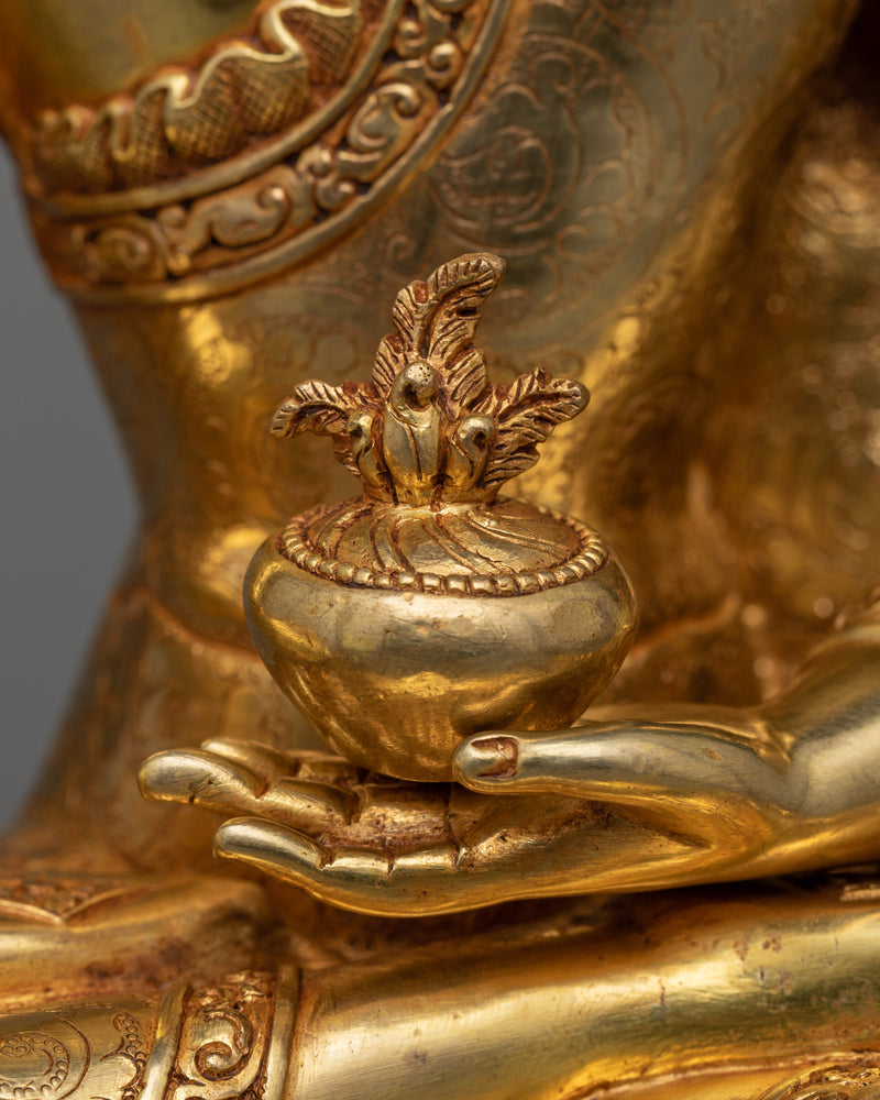 Healing Buddha Statue | Gold Plated Medicine Buddha Figurine