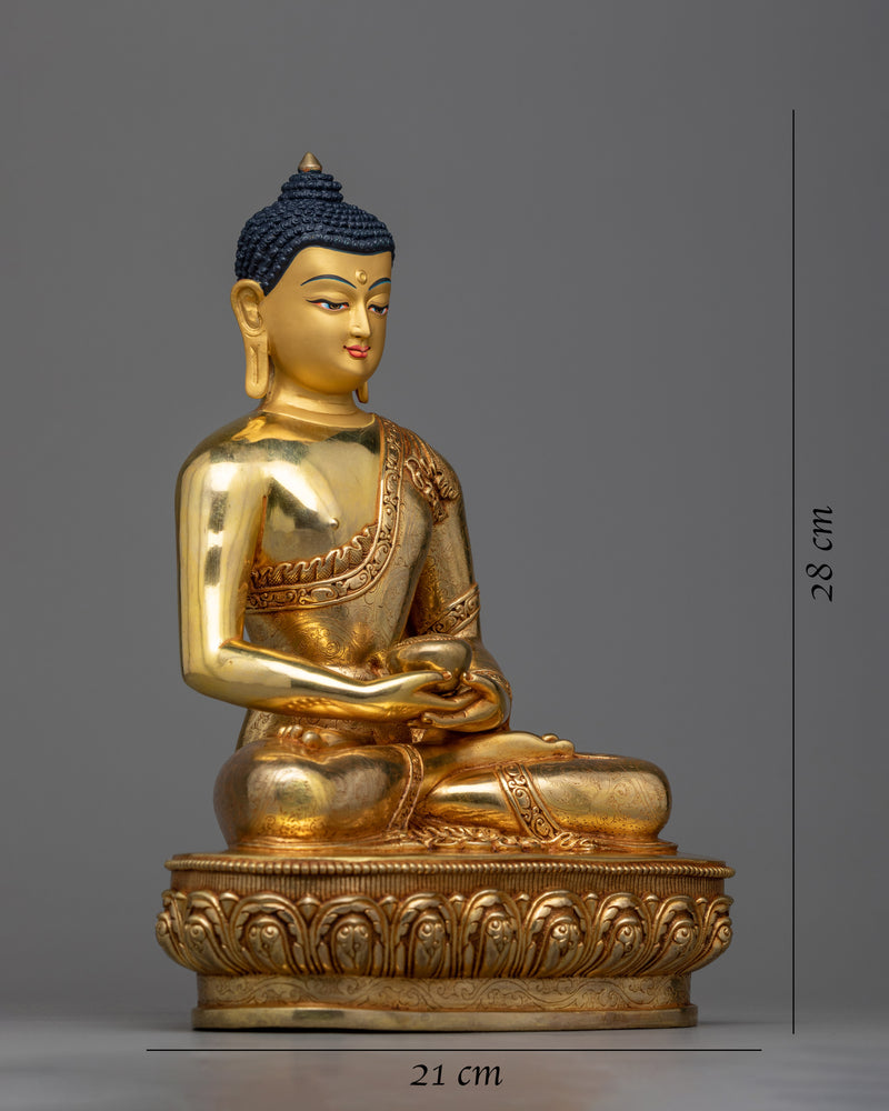 11 Inch Amitabha Buddha Gold Statue
