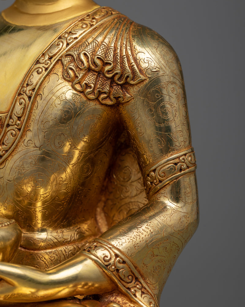 11 Inch Amitabha Buddha Gold Statue | Infinite Light Buddha of Pure Land