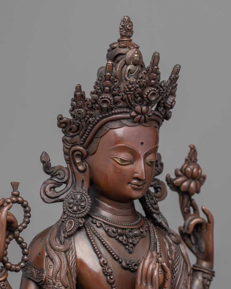 Divine Chenrezig Meditation Statue | A Beacon of Compassion & Harmony